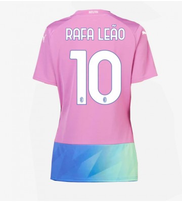 AC Milan Rafael Leao #10 Tercera Equipación Mujer 2023-24 Manga Corta